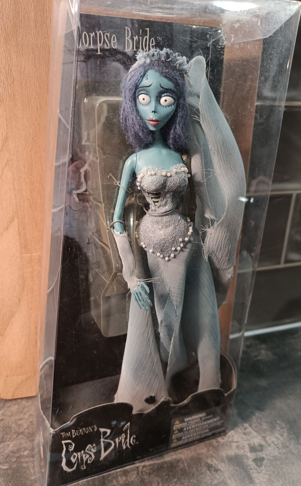 Corpse Bride Emily nukke, McFarlane toys, Tim Burton