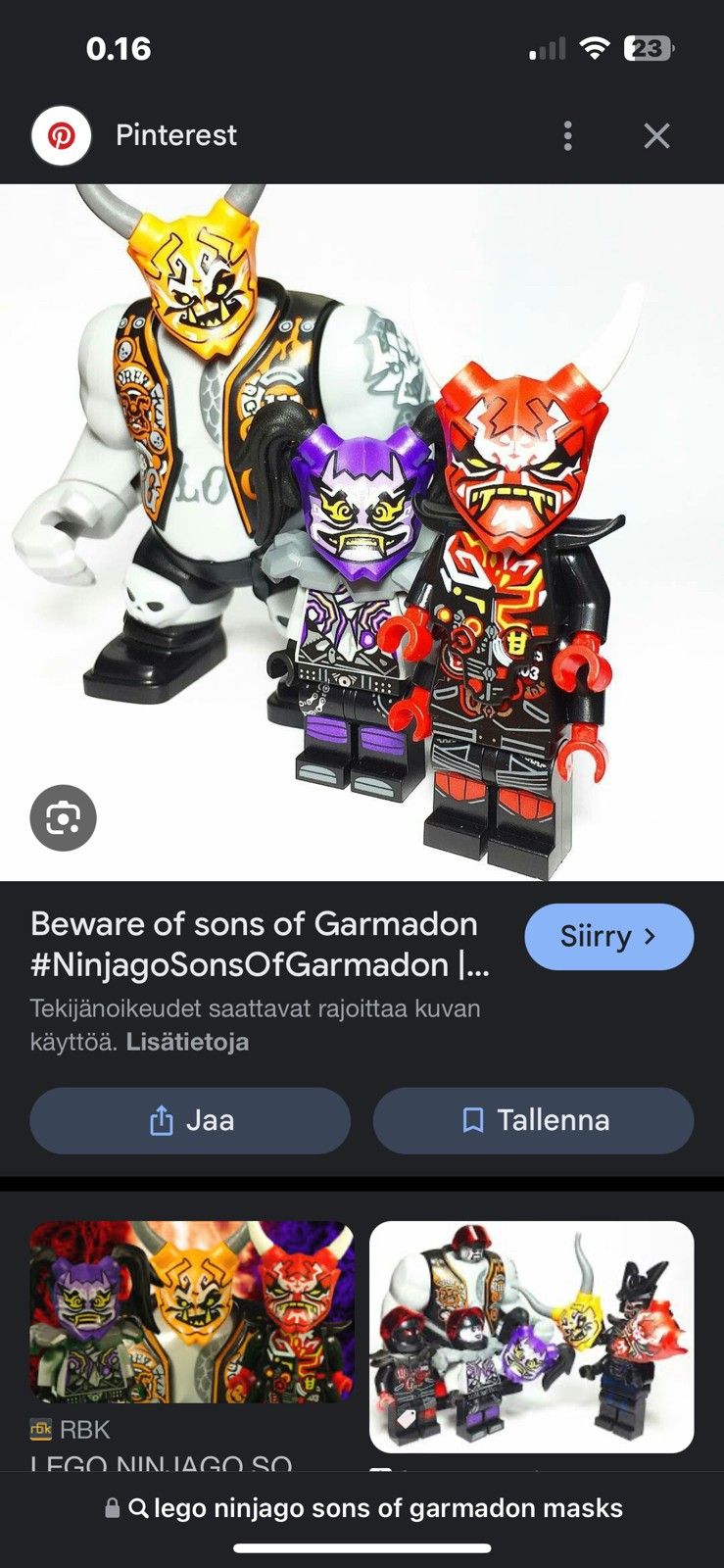 Lego ninjago figuureja sons of garmadon
