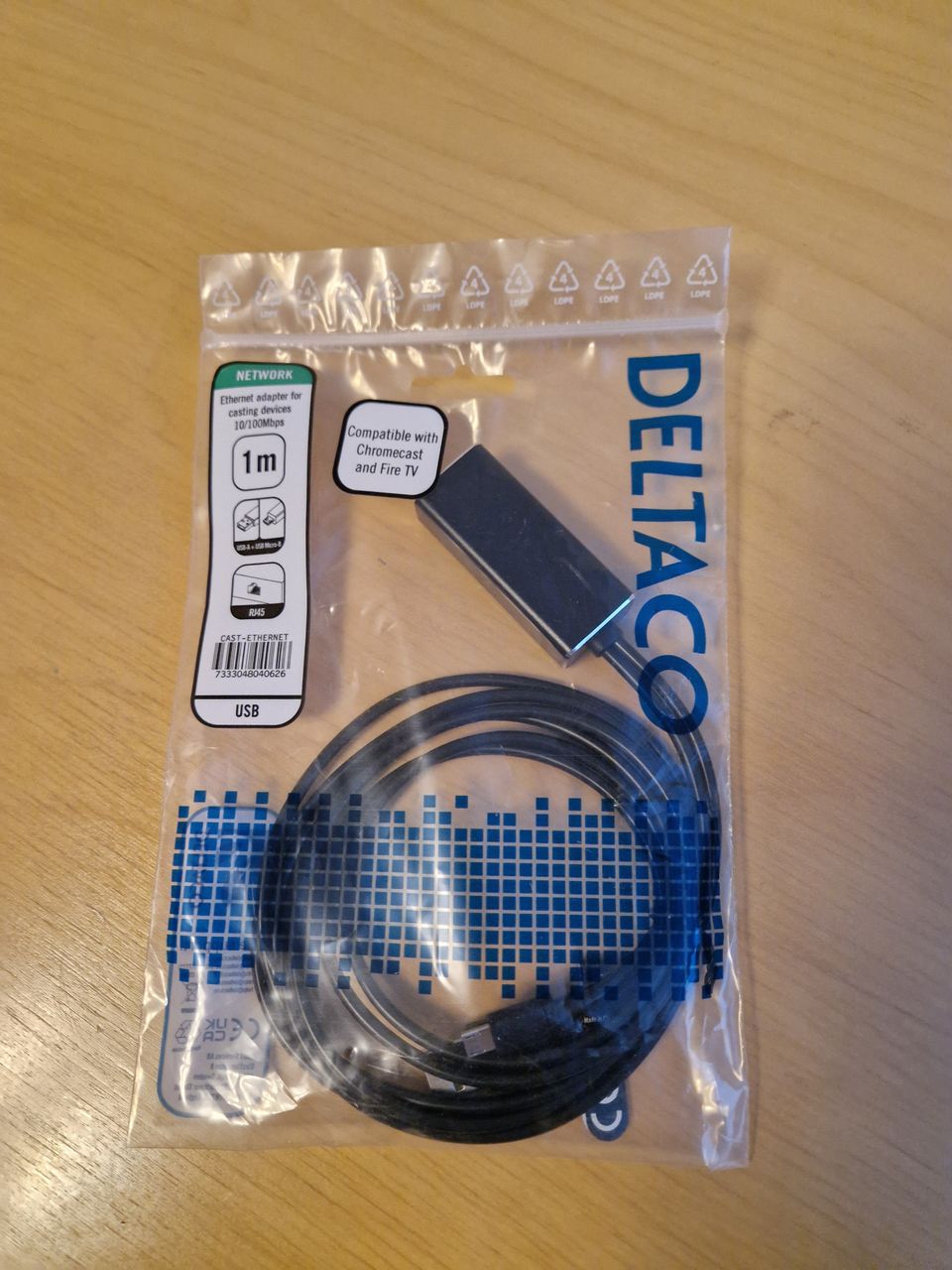 Deltaco Chromecast Ethernet-adapteri