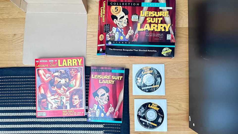 Leisure Suit Larry Collection Series PC CD-ROM & Official Book Open Box New