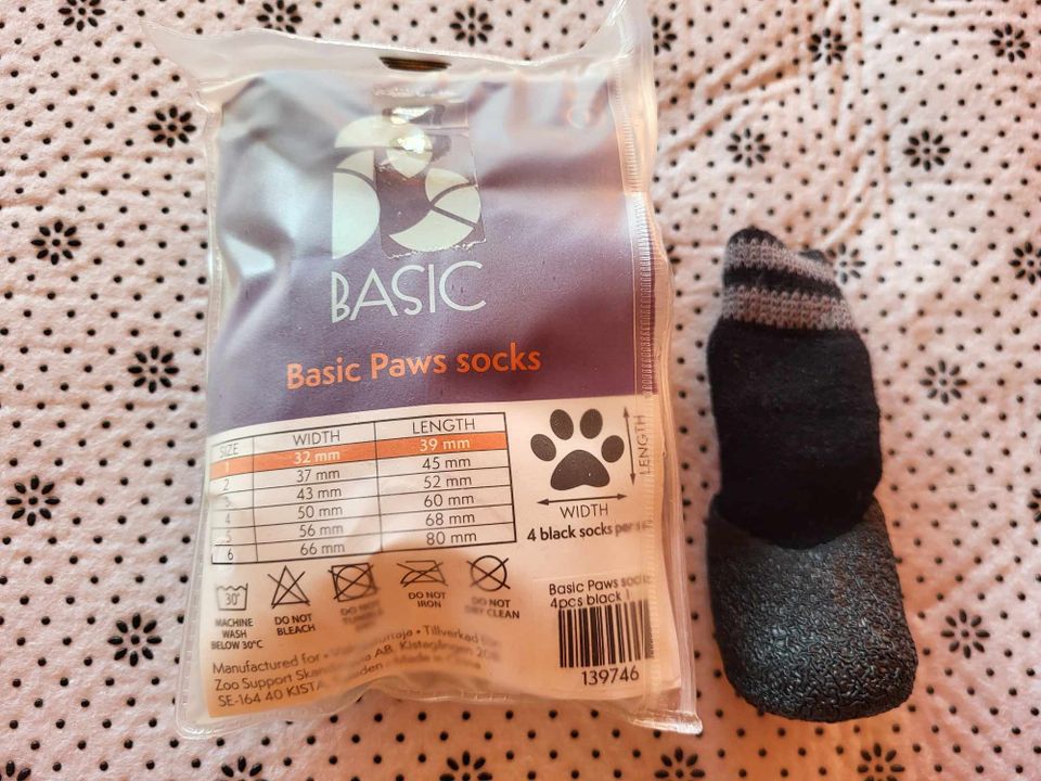 Koiran / Koiralle Basic Paws socks koko 1 (3.2 cm)