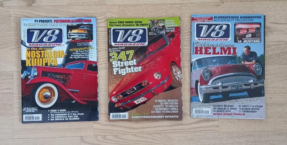 V8 lehdet 5/2002, 6/2002 ja 8/2002