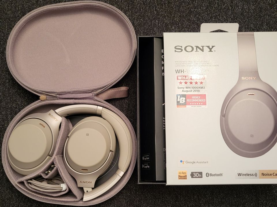 Sony WH-1000XM3 over-ear -vastamelukuulokkeet, samppanjabeige