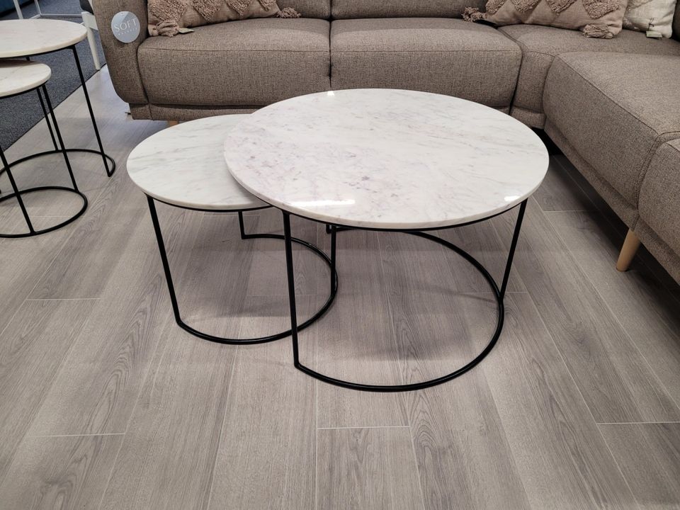 Sohvapöytä - sarjapöytä iso (marmori/musta)