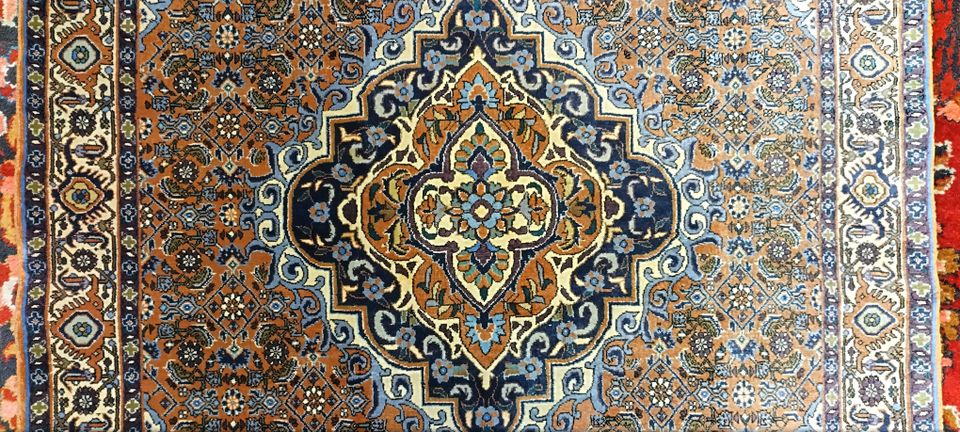 Käsinsolmittu Persialalinen Bijar matto 165x115 cm