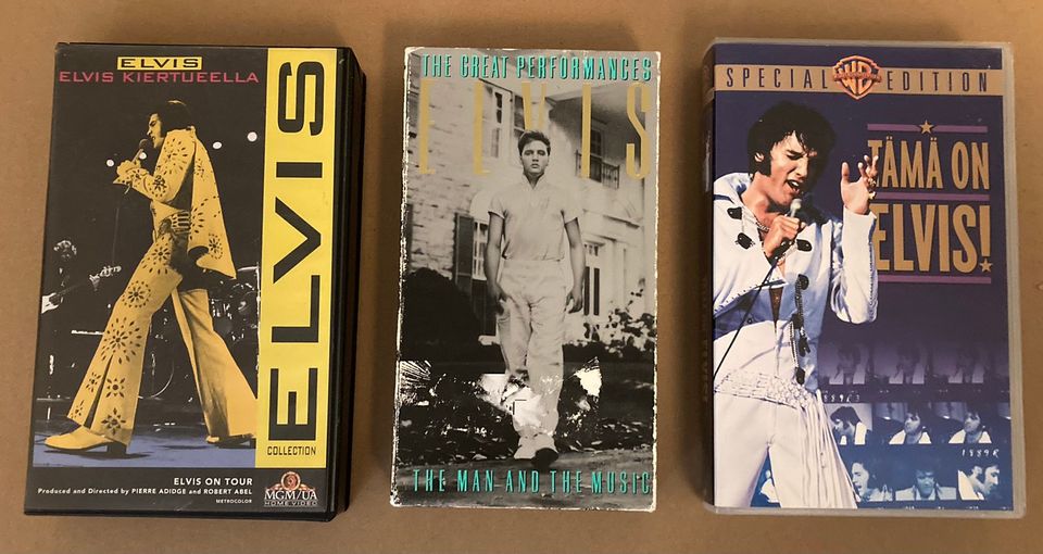 Elvis VHS kasetit + DVD