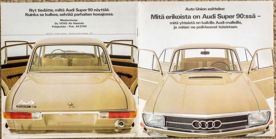 Audi Super 90 1967 auto esite