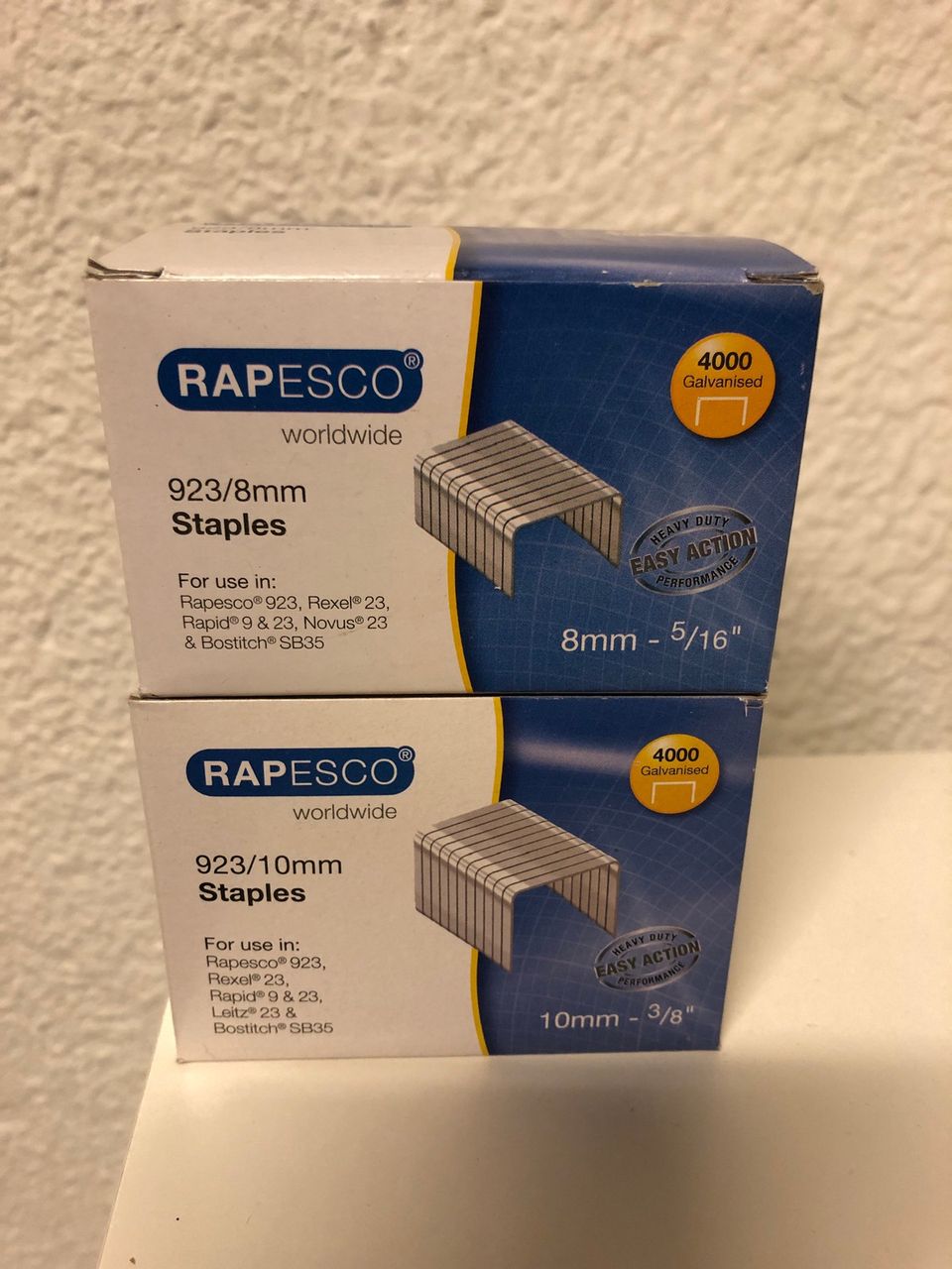 Rapesco 923/8 ja 923/10 niitit 2 x 4000kpl