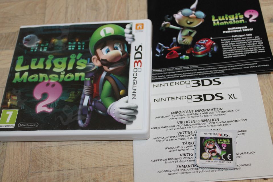 Luigi's Mansion 2 Nintendo 3DS peli moduuli + ohjeet *VIKA