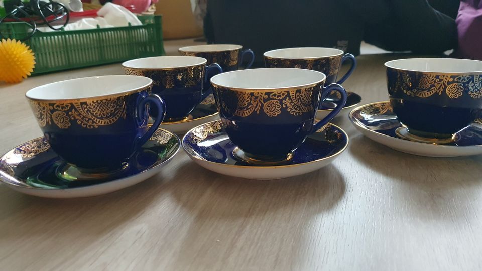 Lomonosov, kahvikippit ja tasetti 6kpl