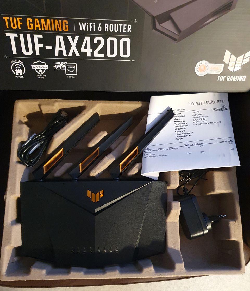 Asus TUF Gaming AX4200, Dual Band WiFi 6 -pelireititin