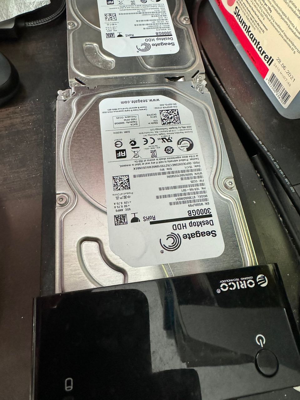 6TB hdd (3+3) sekä Origo levytelakka USB