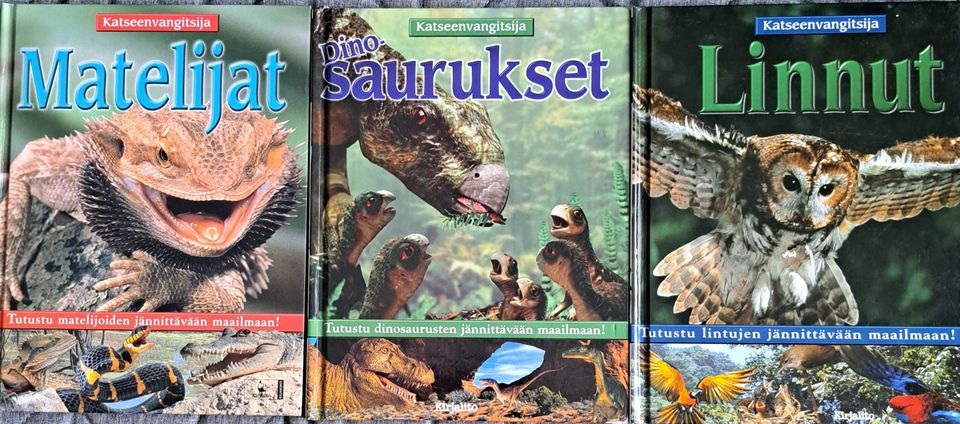 Katseenvngitsija Dinosaurukset Matelijat  Linnut 3kirjaa