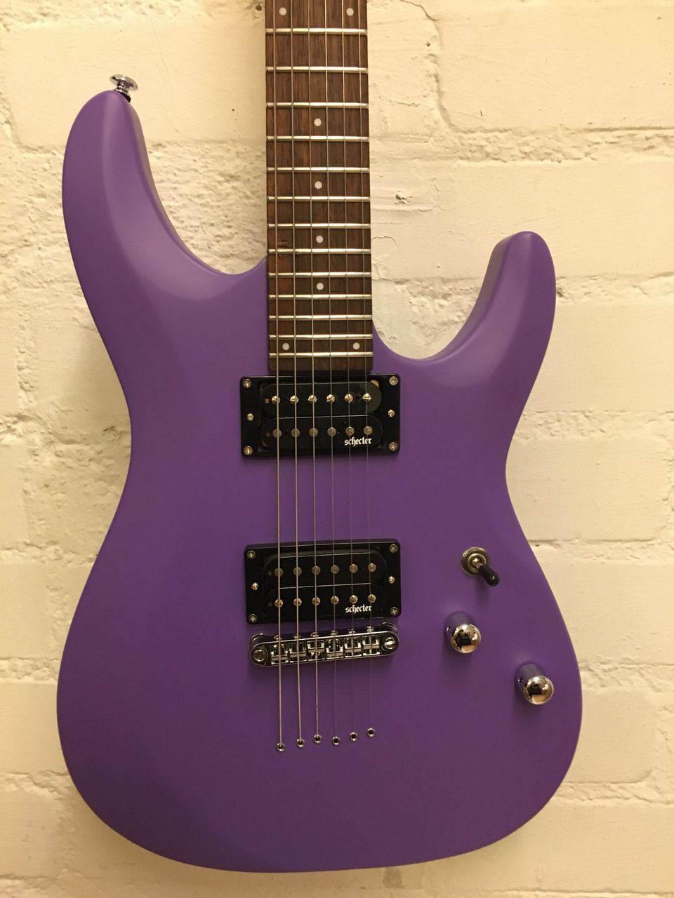 Schecter C-6 Deluxe Satin Dark Purple/Satin Black