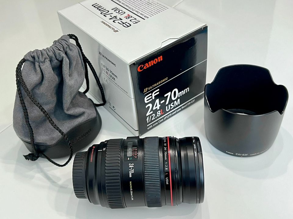 Canon EF 24-70 mm 2.8 L USM + HOYA Pro1 suodin