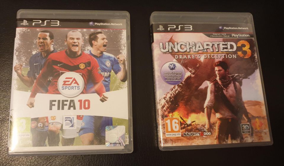 PS3 Uncharted 3 drake s deception ja FIFA 10