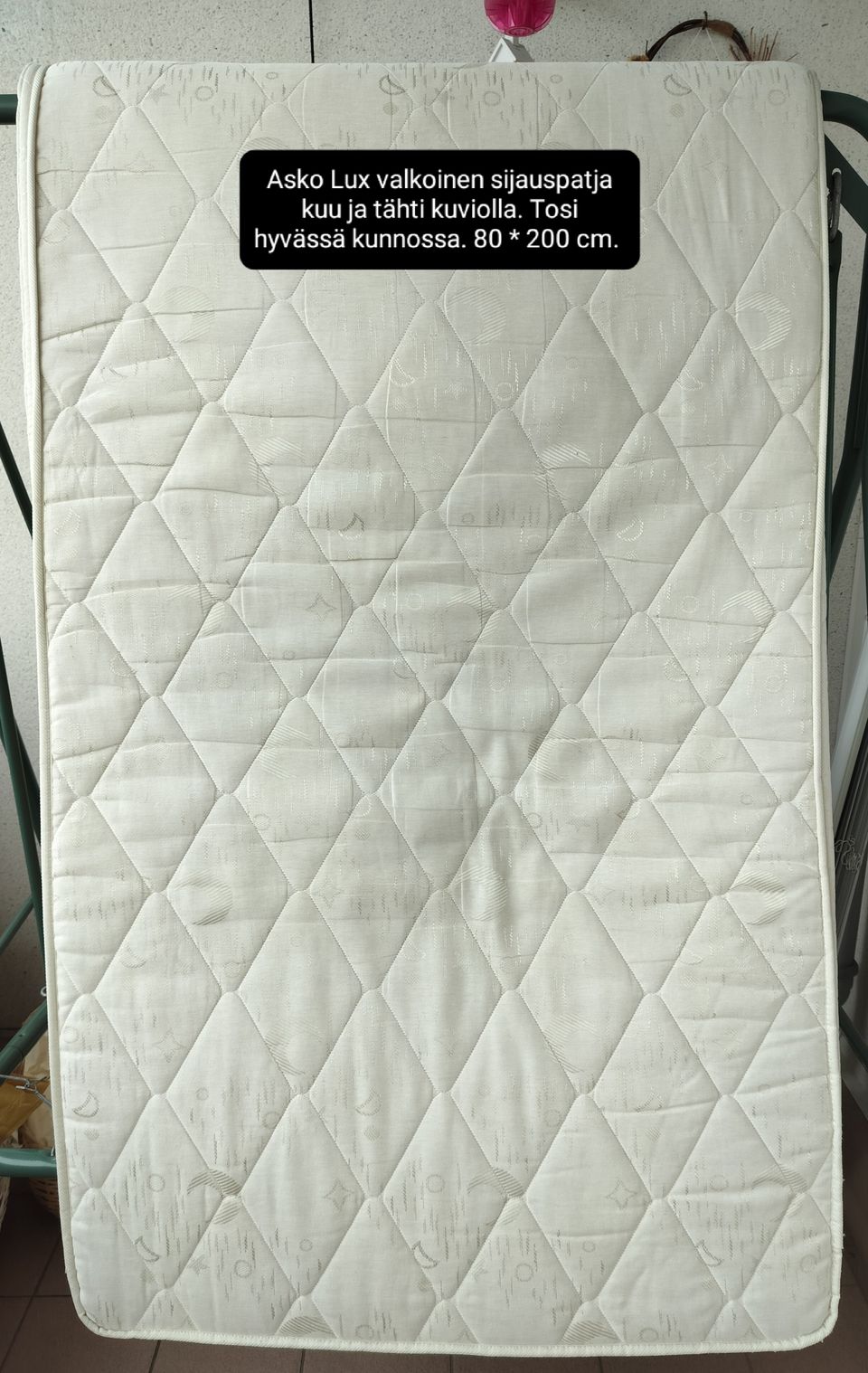Asko Lux valkoinen sijauspatja 80 cm