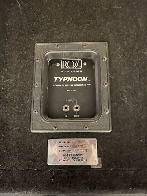 Ross Typhoon TX122 passiivikaapit