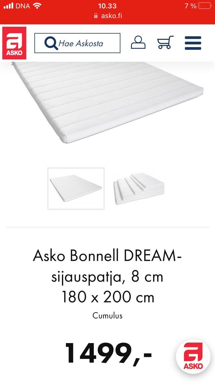 Asko Bonnell DREAM-sijauspatja