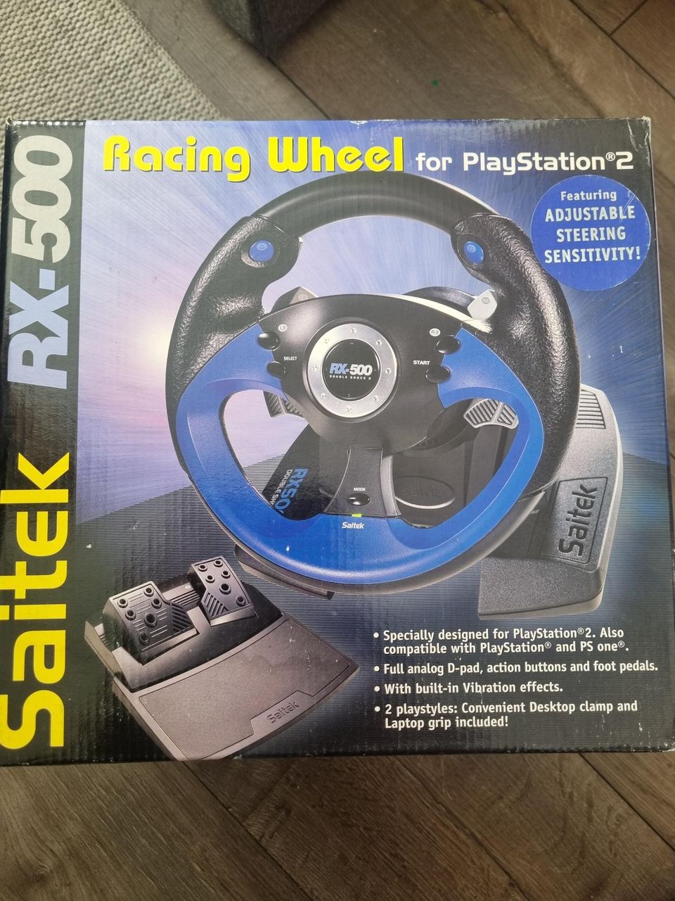 Playstation 2 Saitek Rx500 ratti ja polkimet