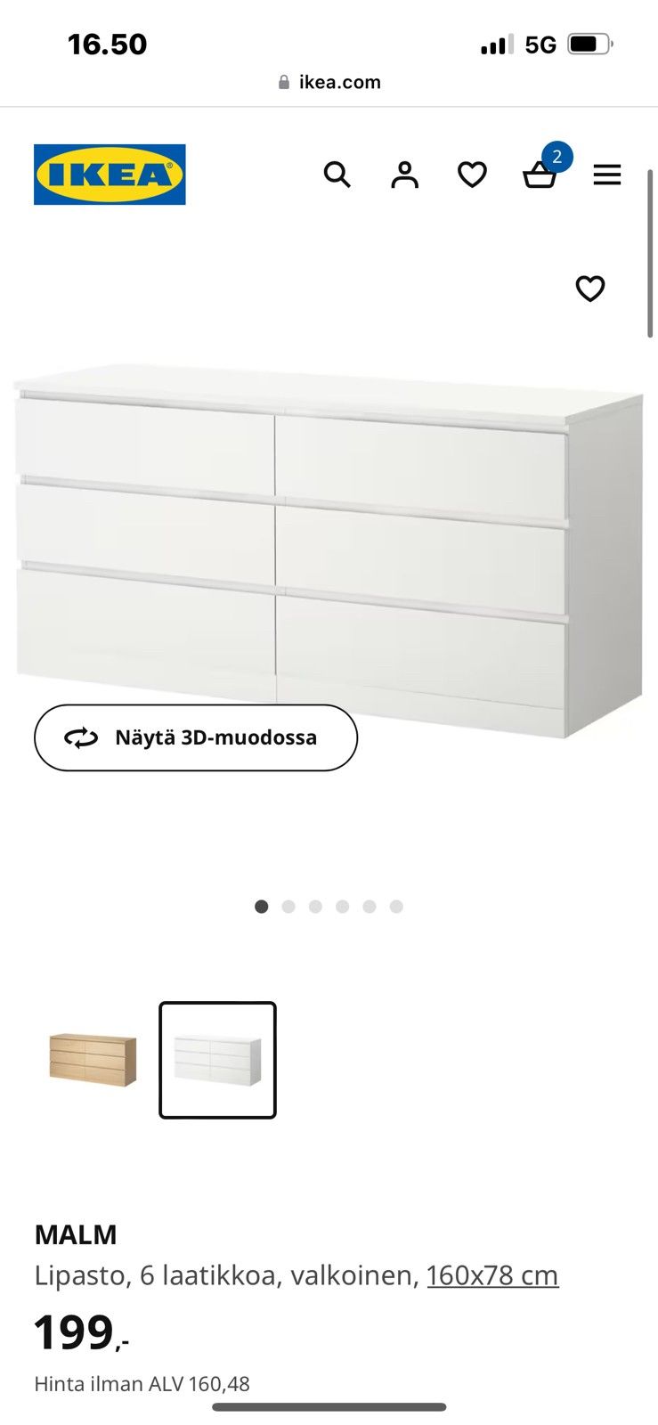 Ikea malm lipasto