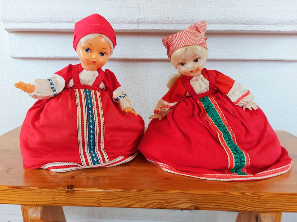 Venäläiset nuket/Pannumyssynuket 2 kpl, vintage
