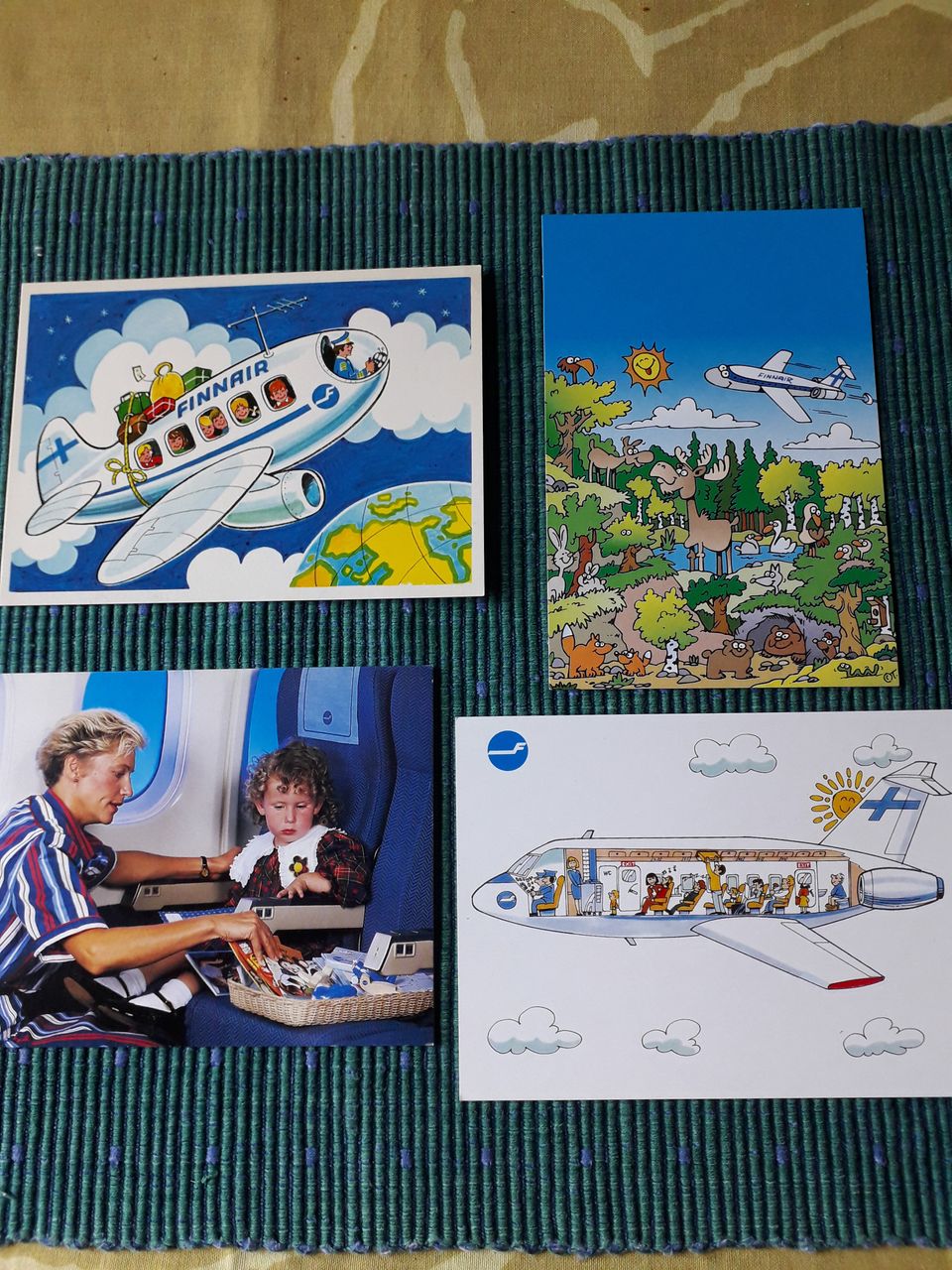 Finnair postikorttia 4kpl