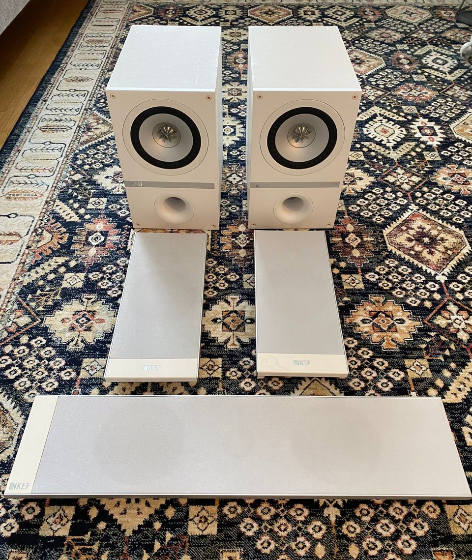 KEF T101 (2kpl), KEF T301 c, KEF Q100 (2kpl)