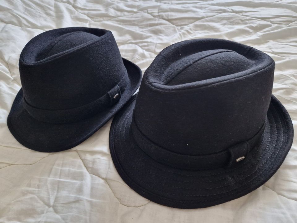 Salon lakkitehtaan musta villakankainen hattu koko 61