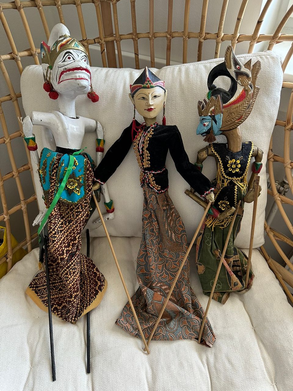 Teatterinukkeja (Wayang Golek) 3 kpl/ Indonesia