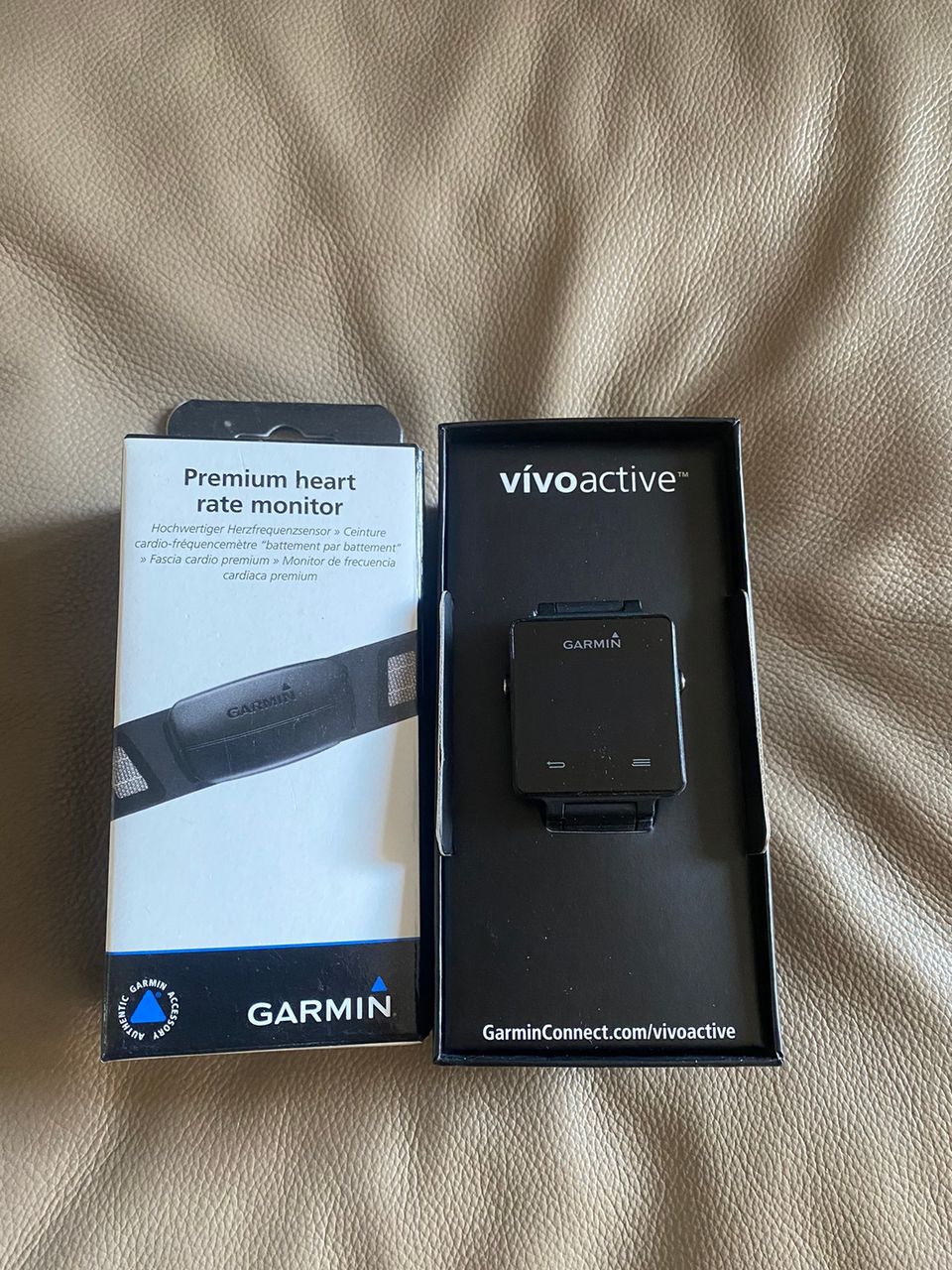 Uudet Garmin Vivoactive ja Premium heart rate monitor sykevyö