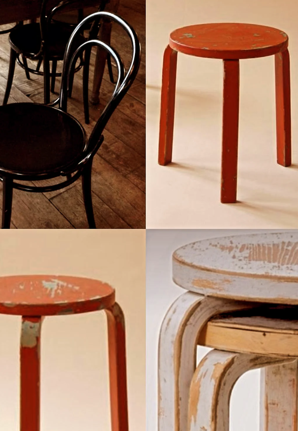 Vanhoja design tuoleja