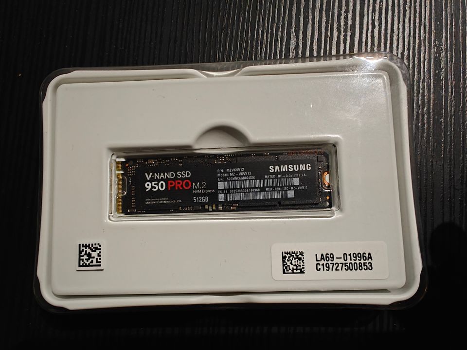 Samsung 950 Pro 512gb NVMe SSD