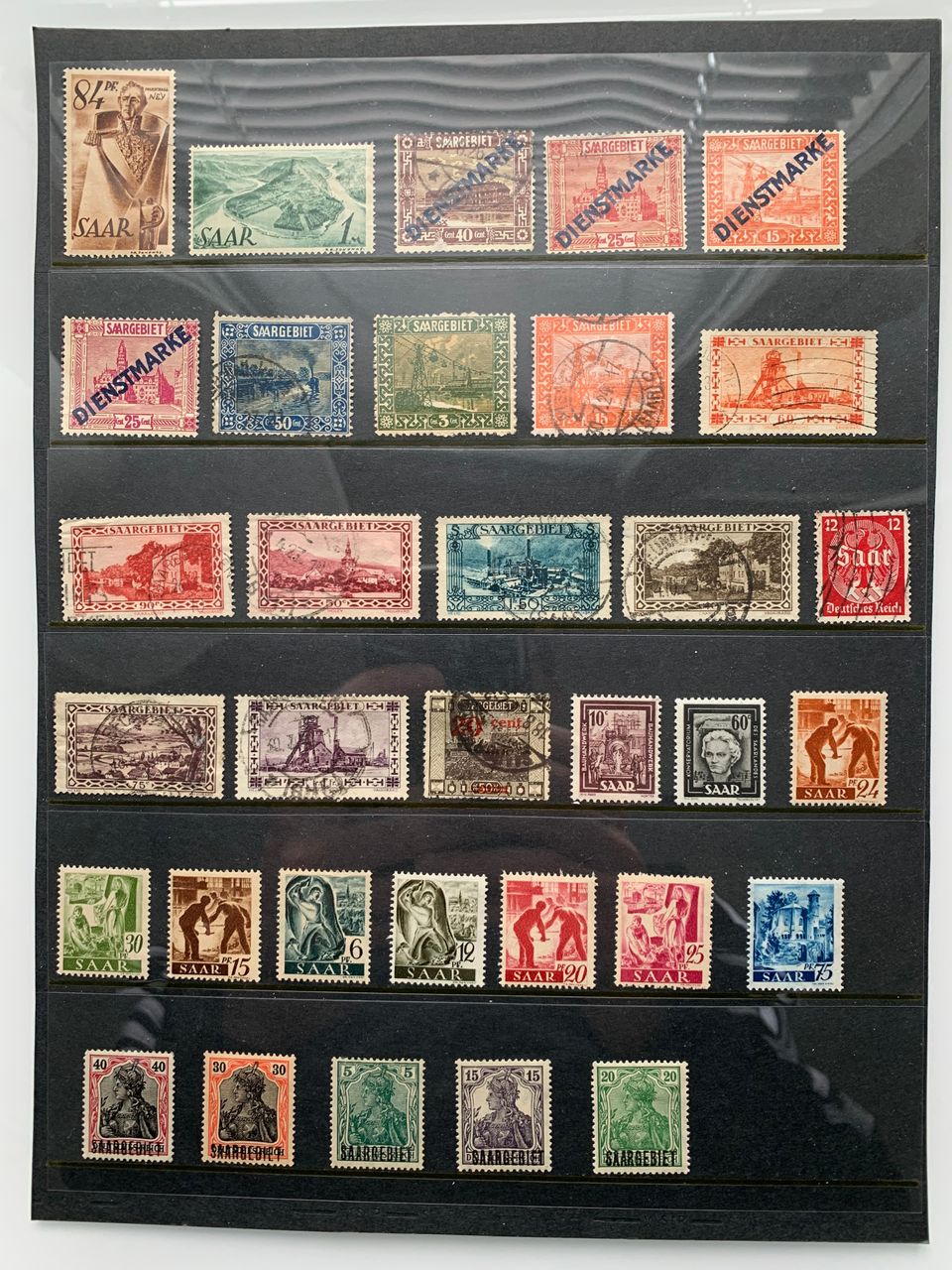 Saksa Saar postimerkkejä 33kpl - erilaisia