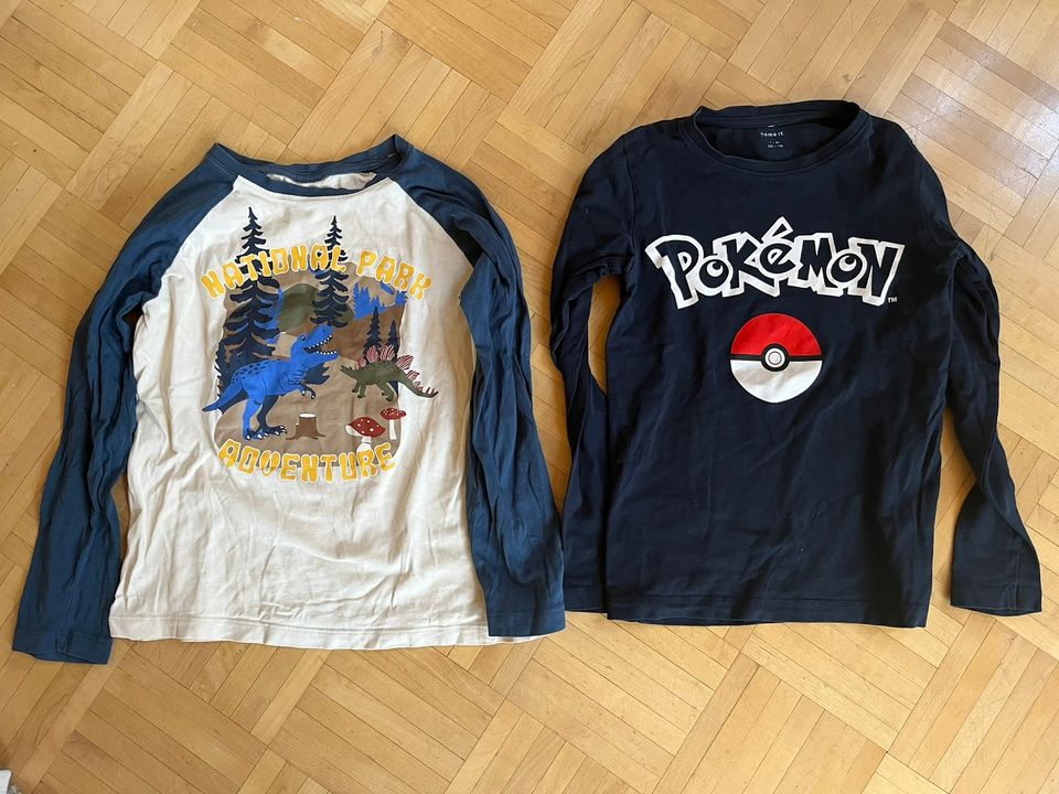 Name It Pokemon paita ja Kappahl dinosaurus paita 122/128 cm