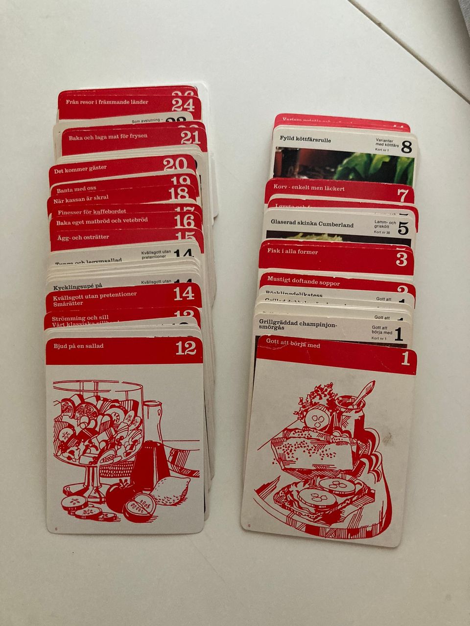 70-luvun ruotsinkielisiä Mestarikokki kortit