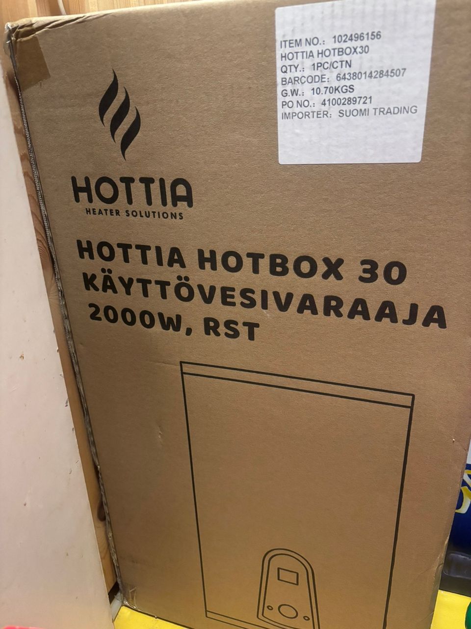 Hottia Hotbox 30- käyttövesivaraaja