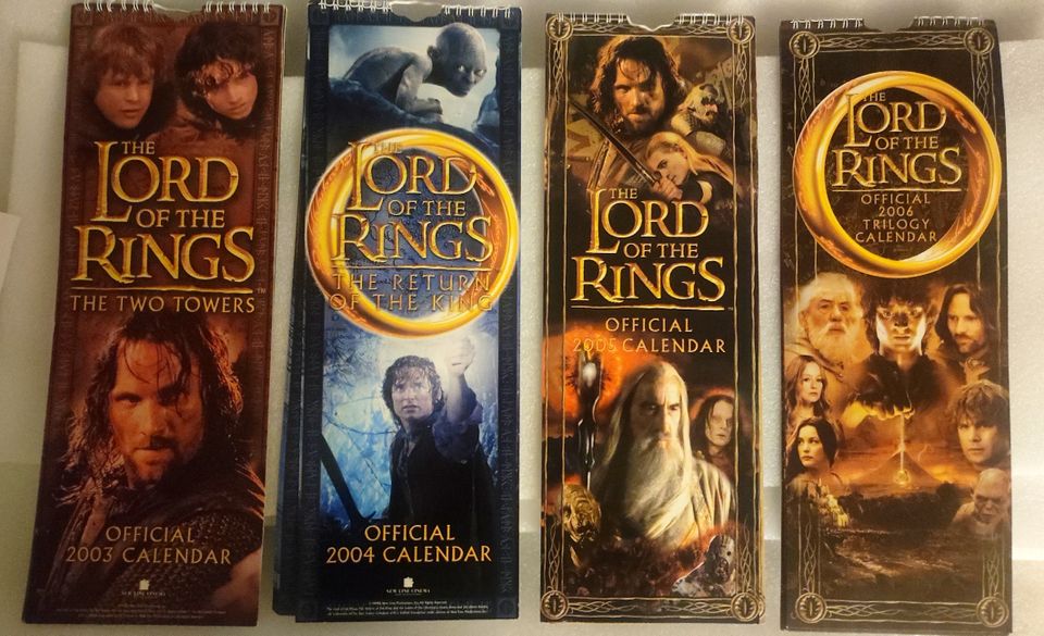 Lord Of the Rings -kalenterit 4 kpl