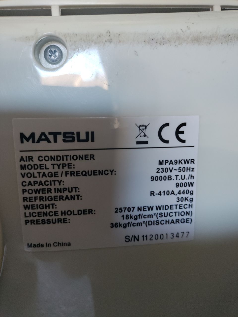 Matsui ilmastointilaite