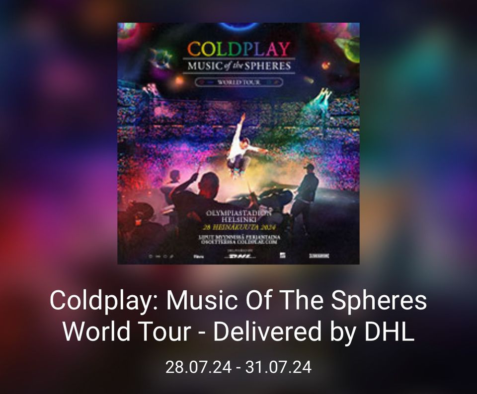 Ostan Coldplay lippuja!!!