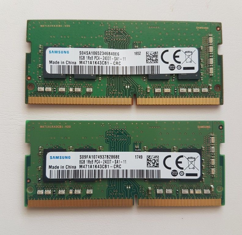 16 GB DDR4 2400T Samsung läppäri muistia