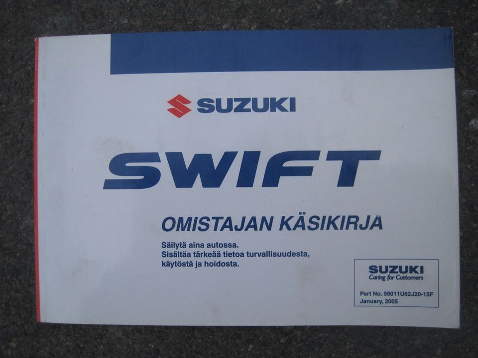 Suzuki Swift käyttö-ohjekirja Suomen-kielinen