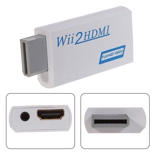 Nintendo wii hdmi -adapteri, full hd 1080p/720p, 3.5mm audio