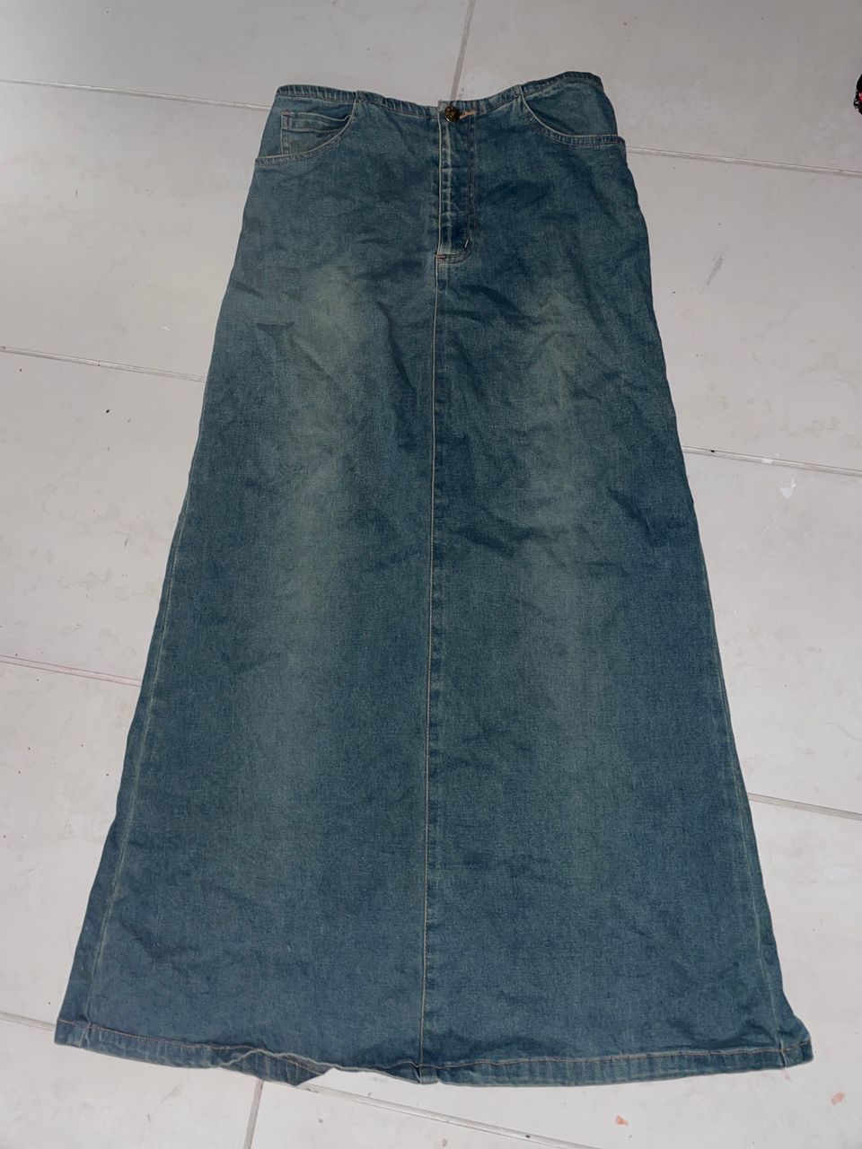 Vintage farkku maxi skirt