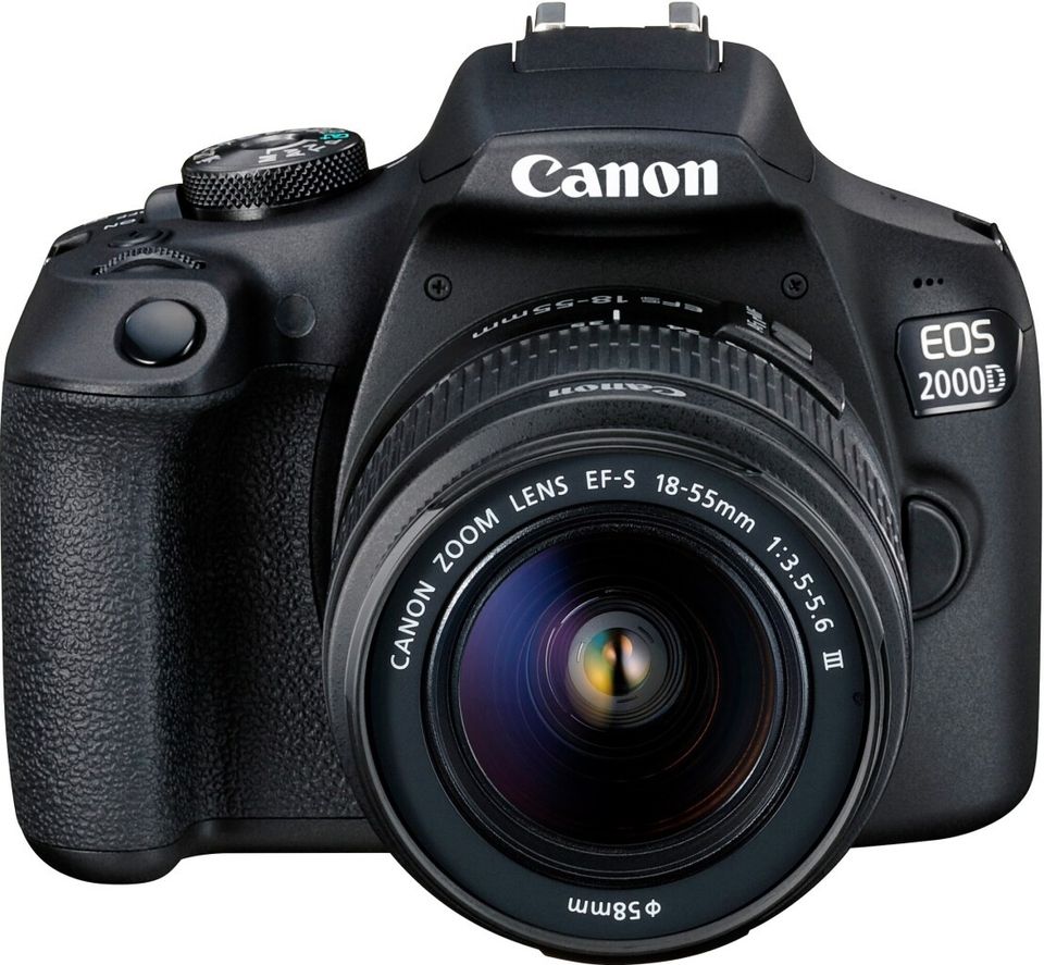 Canon EOS 2000D DSLR kamera + 18-55 objektiivi