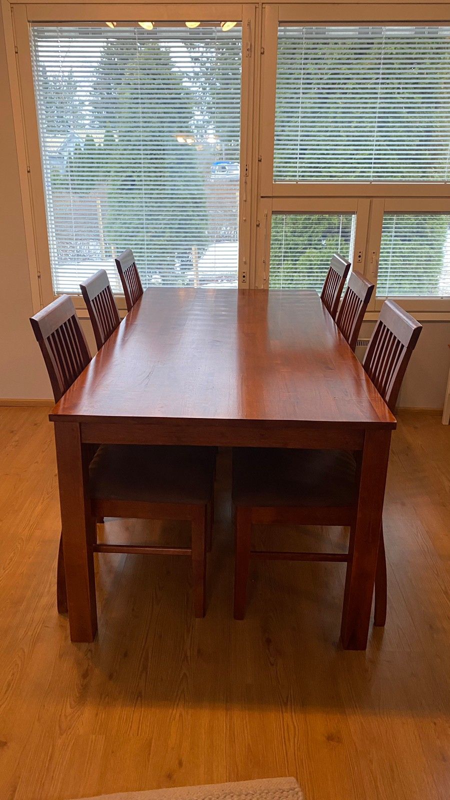 Ruokapöytä ja 6 tuolia
