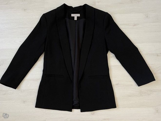 H&M musta bleiseri jakku takki 34 XS
