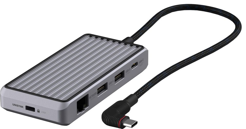Unisynk 8-Port USB-C hubi (harmaa)