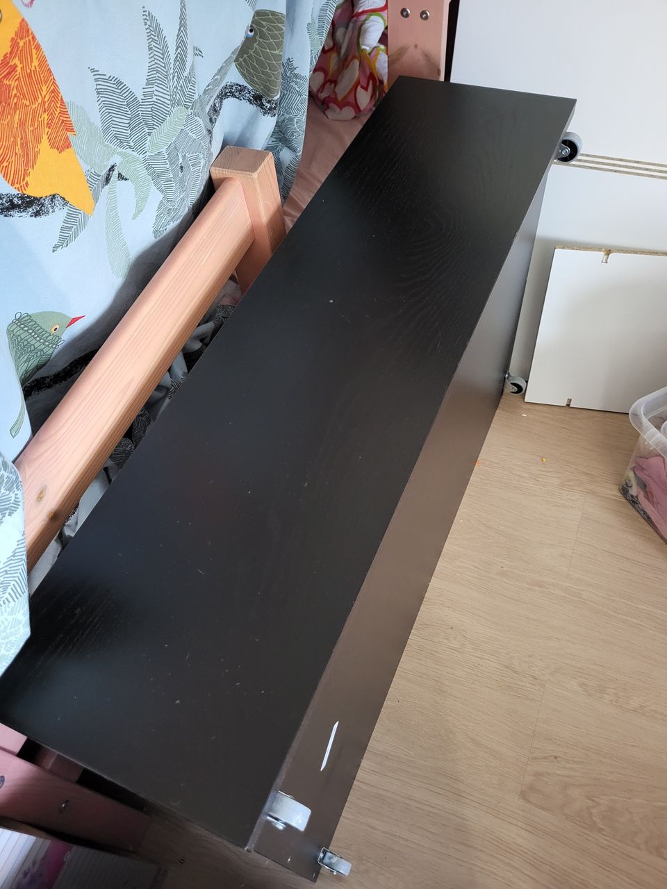 Ikea Malm musta sängynaluslaatikko