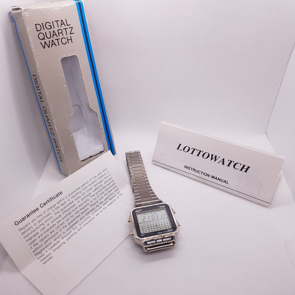 Miesten vintage digitaali Lottowatch rannekello